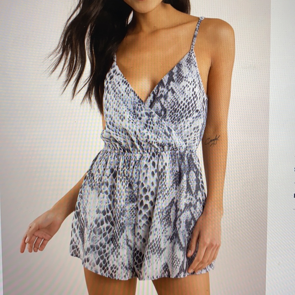 tobi simple truth snakeskin romper